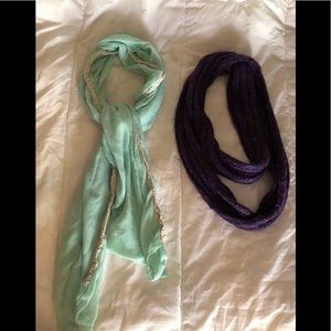 Light Green & Purple Scarves